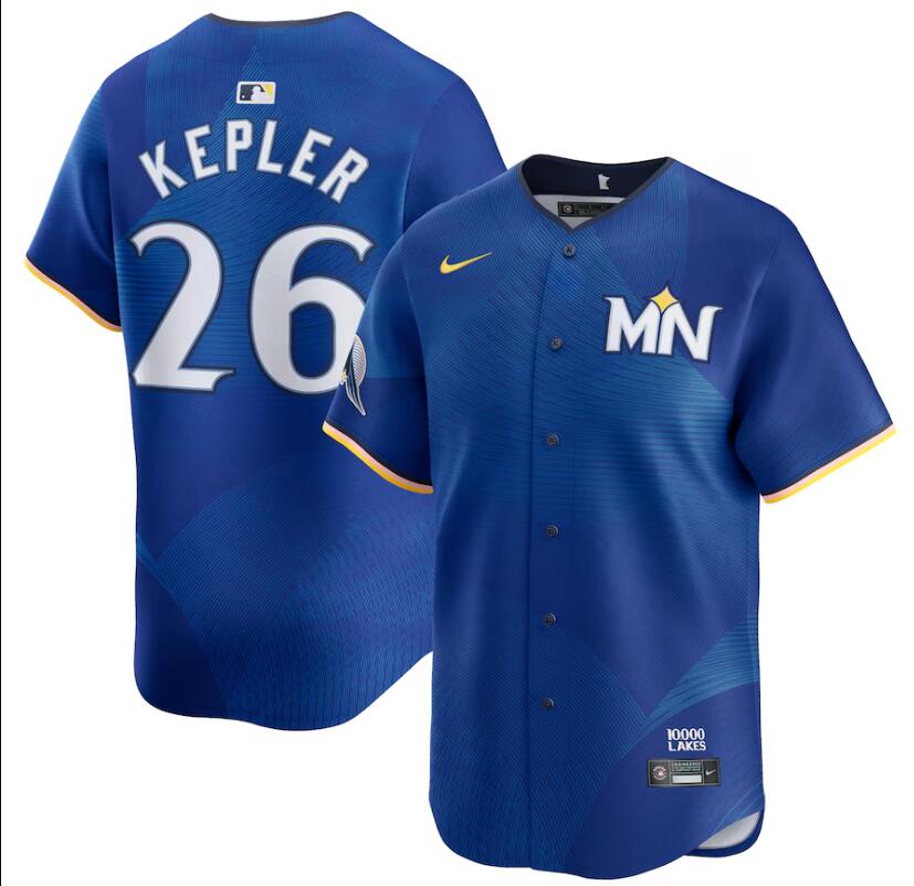 Men Nike Minnesota Twins #26 Max Kepler Royal 2024 City Connect Limited MLB Jersey-0